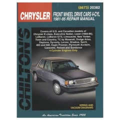 Reparaturbuch - Repair Manual  Chrysler Mid-Size 82-95 4 Zylinder
